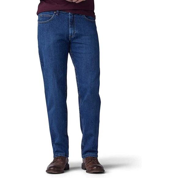 Lee Regular Fit Jeans Mens 40X30 Straight Fit Button Zip Fly 5-Pocket Denim Blue - Picture 12 of 14